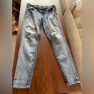 Blue Wash Faded Denim Jeans